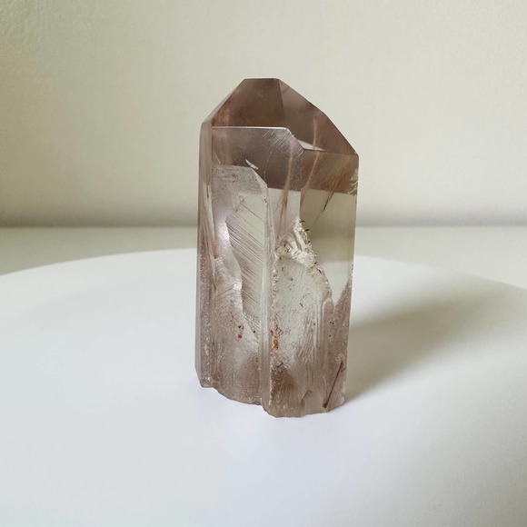 Clear Amphibole Quartz Tower Angel Phantom Point Crystal Natural High Quality - Picture 6 of 6